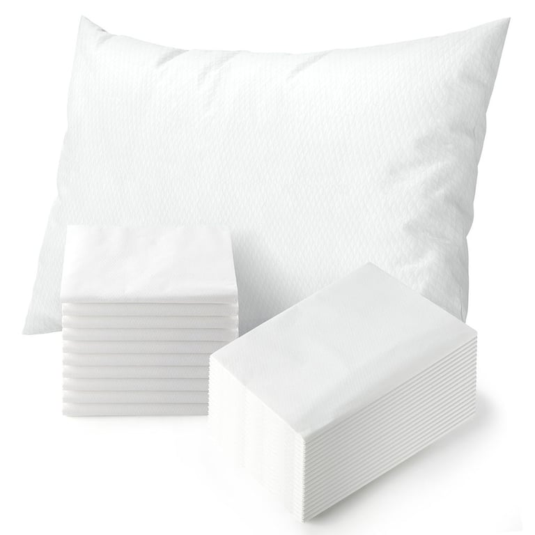 JMU 21" x 30" Disposable Pillowcase, White, 100/Pk. Protects and cleans with dual-layer barrier