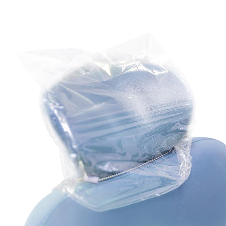 JMU Headrest Cover, 10"x14", 250/Box. Clear plastic disposable covers used to prolong the life