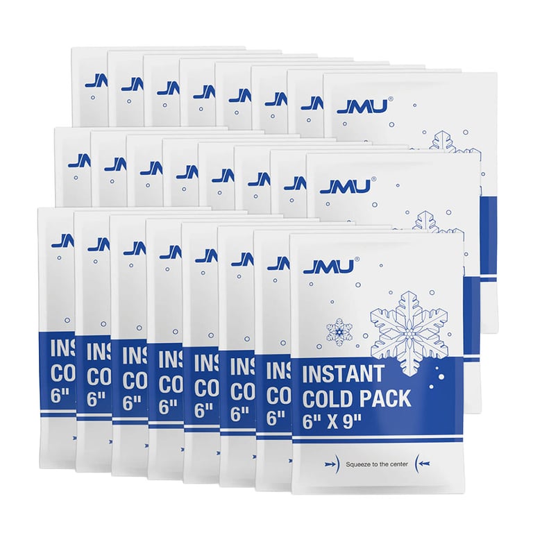 JMU 6" x 9" Disposable Instant Cold Pack, 24/Pk. Provides instant, convenient cold therapy