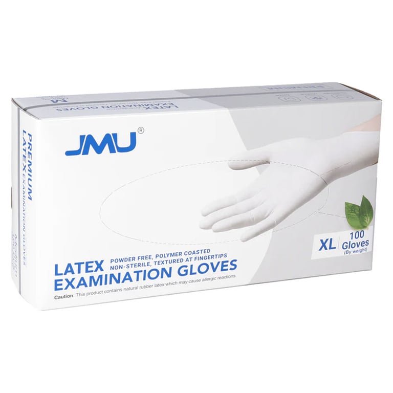JMU Latex Powder-free Examination Gloves, Non-Sterile, X-Large