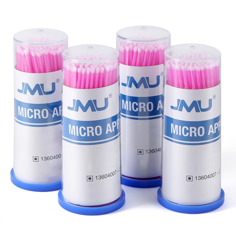 JMU Disposable Micro Applicator Brush, Fine Tip, Pink, 400/Pk. Flexible, bendable PVC material