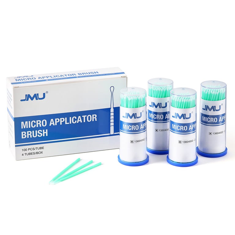 JMU Disposable Micro Applicator Brush, Fine Tip, Green, 2000/Pk. Flexible, bendable PVC material