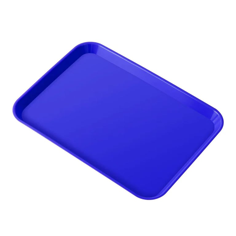 JMU Set Up Flat Tray with Anti-Skid O-Rings, Size B, 13-1/4" x 9-3/4", Royal Blue, 1/Pk. Made