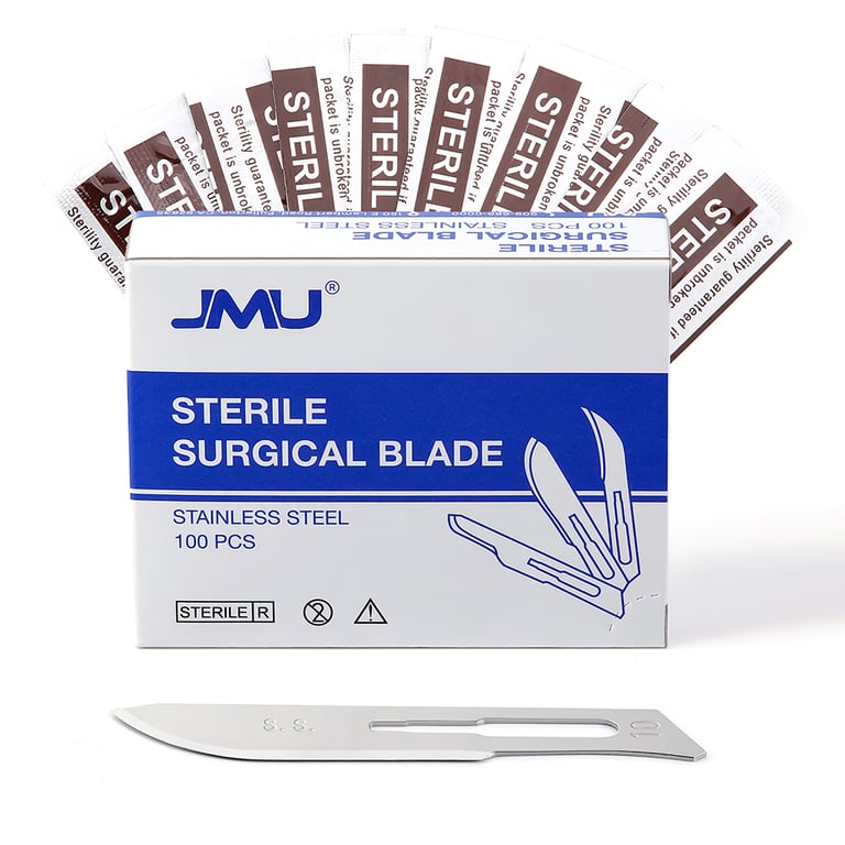 JMU #10 Stainless Steel Surgical Blade, Sterile, 