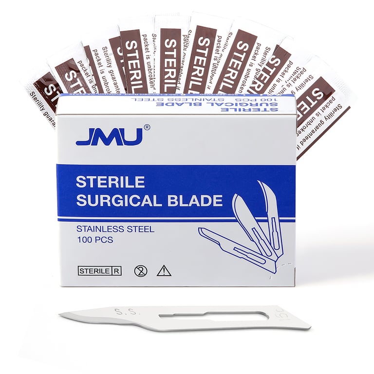 JMU #15C Stainless Steel Surgical Blade, Sterile,