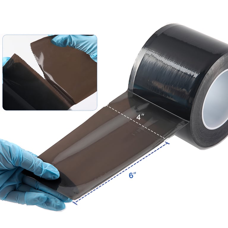 JMU Barrier Film Perforated Sheets, 4"x6" Black, 