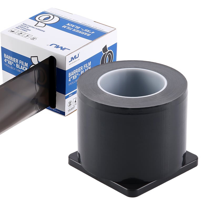 JMU Barrier Film Perforated Sheets, 4"x6" Black, 1200/Roll. The film protects equipment