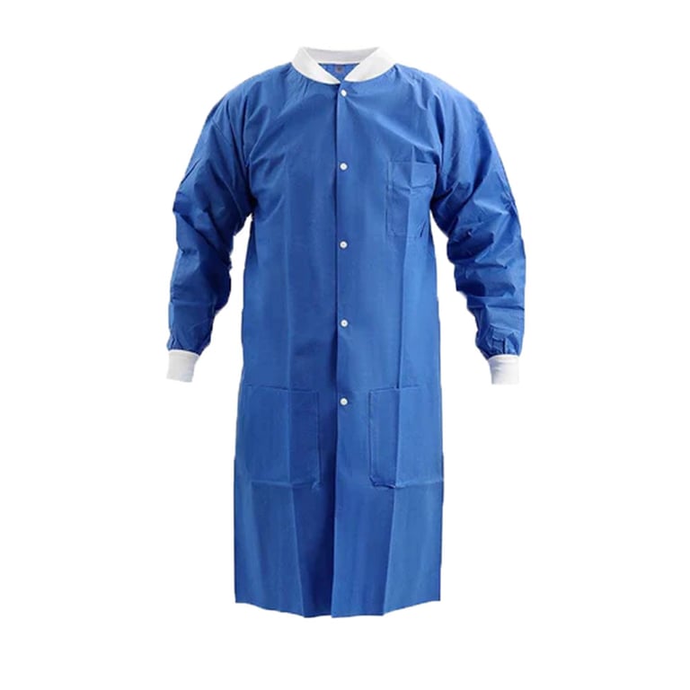 JMU Plus SMS Lab Coat, Large, Dark Blue, 50/Case