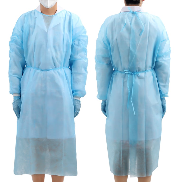 JMU Isolation Gowns, 30gm PP, Knitted Cuff, 120 x