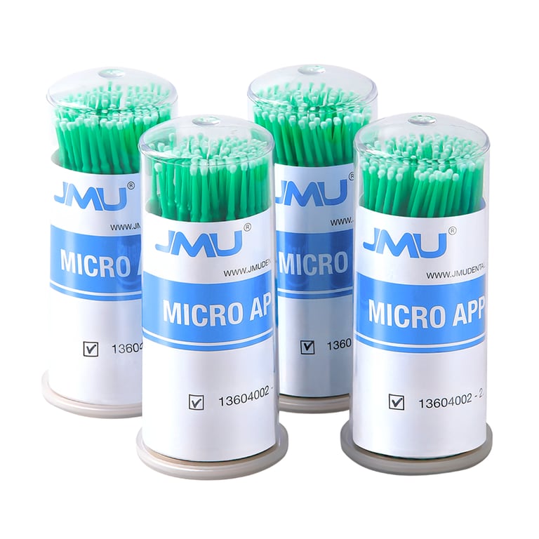 JMU Disposable Micro Applicator Brush, Green Fine 2.0mm, 400/Bx. The lint-free non-absorbent