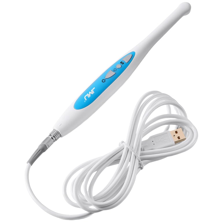 JMU MD-280 Intraoral Camera Kit. Includes: handpiece, holder, USB drive, manual, and 50 sheaths