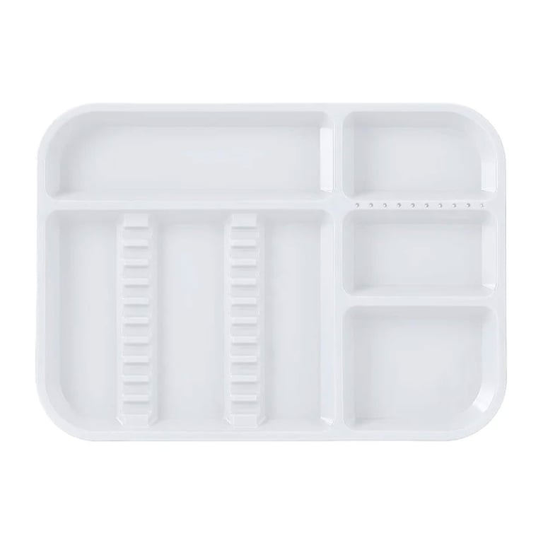 JMU Plastic Instrument Set Up Flat Tray, 13-3/8" x 9-5/8", White, Single Tray. Made