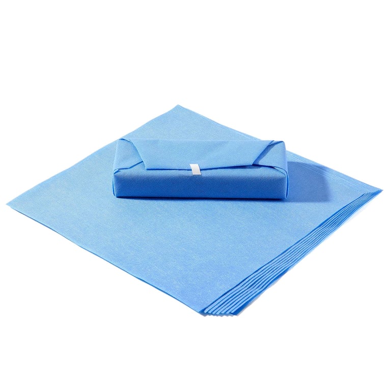 JMU Autoclave CSR Sterilization Wrap Sheets, SMMS Non-woven, 18" x 18", Blue, 500/Case. Can