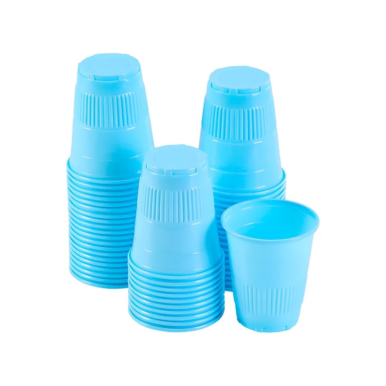 JMU Plastic Disposable Drinking Cup, 5oz, Blue, 1000/Case. Made with high-quality, crack-resistant