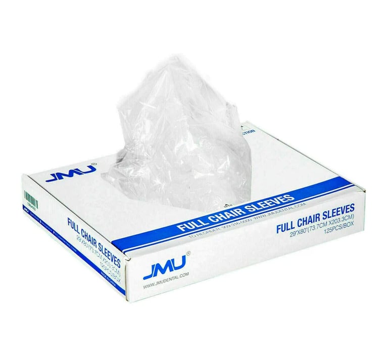 JMU Dental Chair Plastic Sleeve Covers – Half & Full Size, Durable, USA Stock, Dentistry/Endodontics