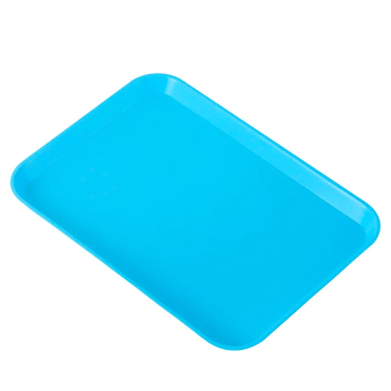 JMU Autoclavable Flat Tray, 13.25" x 9.75", Sky Blue. Single Tray. Made of high quality plastic