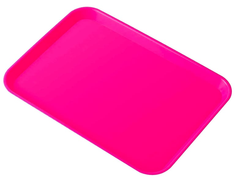 JMU Autoclavable Flat Tray, 13.25" x 9.75", Hot Pink, Single Tray. Made of high quality plastic