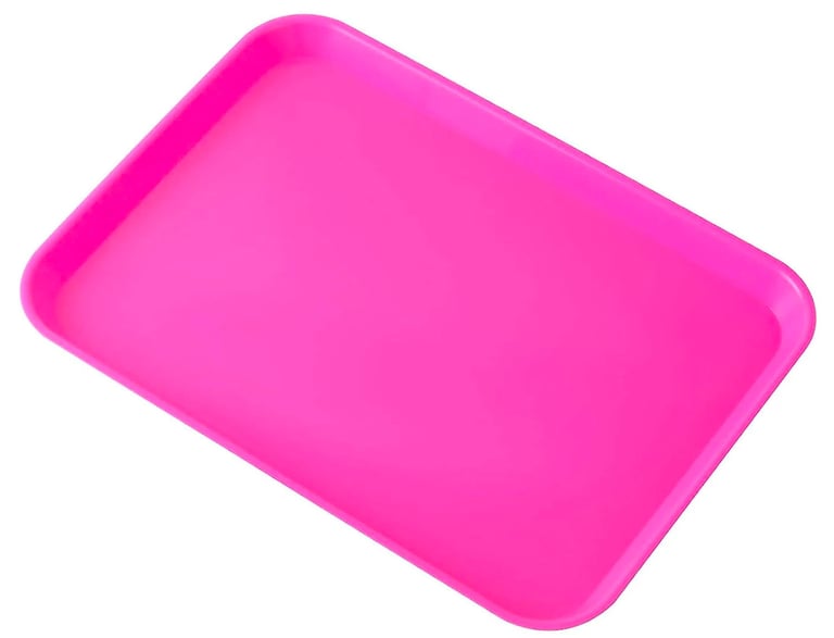 JMU Autoclavable Flat Tray, 13.25" x 9.75", Royal Pink, Single Tray. Made of high quality plastic