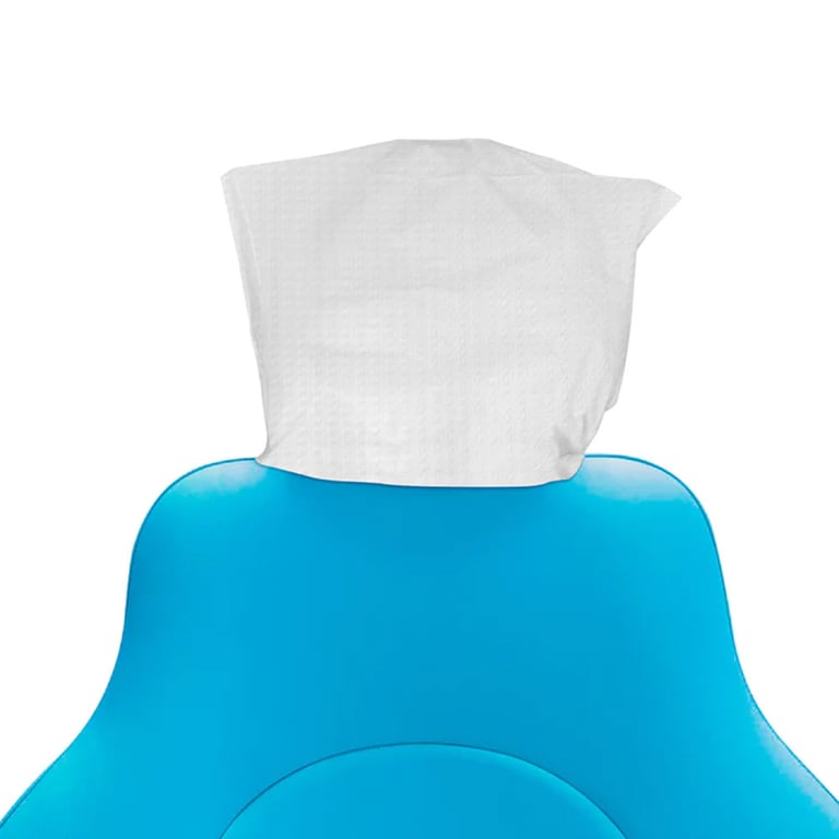 JMU 10" x 13" Tissue/Poly Disposable Headrest Cover, White, 500/Case. Avoids the need for harmful