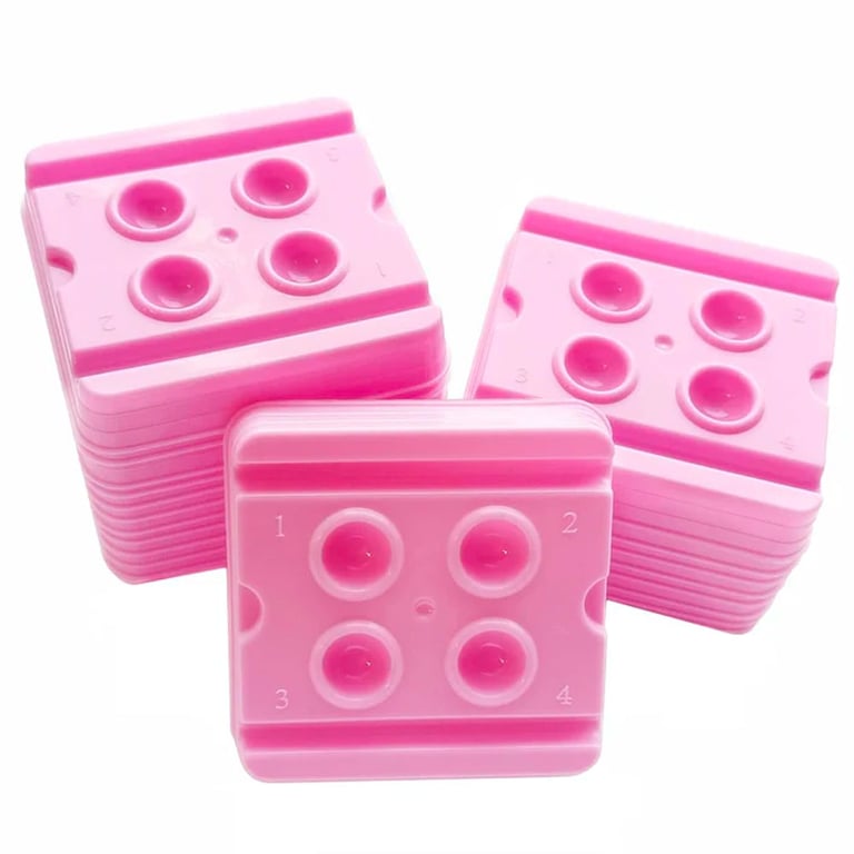 JMU Disposable Dental Mixing Wells, Pink, 200/Box. Mixing trays with 4 Wells. Single use, save
