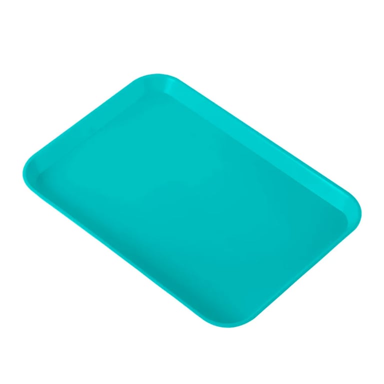 JMU Autoclavable Flat Tray, 13.25" x 9.75", Teal, Single Tray. Made of high quality plastic