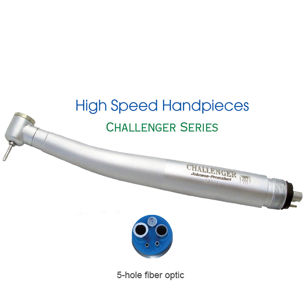 Challenger Fiber Optic Push Button Standard Head, 5-Hole High-Speed Handpiece. Factory balanced