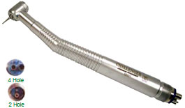 Challenger Push Button Head, 4-Hole High-Speed Handpiece. Factory balanced turbine for excellent