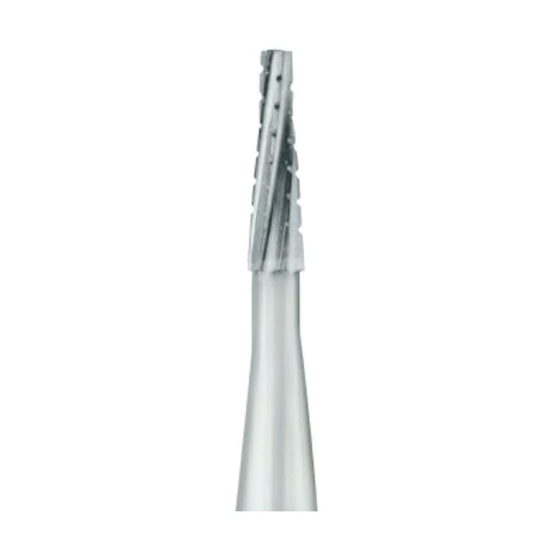Johnson-Promident #701RA Taper Fissure Crosscut Carbide Bur, 10/Pk. Diameter: 1.20 mm