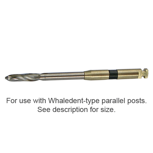 Johnson-Promident #4 drill, 2/pk. Red color-code for use with Whaledent-Type Parallel-Sided posts