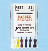 JS Barbed Broaches #XXXF-Coarse Barbed Broaches 21 mm assorted sizes, Stainless Steel