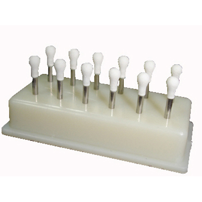 JSP RD1 Arkansas Stone - 1/16" FG, Round, White, Mounted 12/Pk. Aluminum Oxide, for finishing