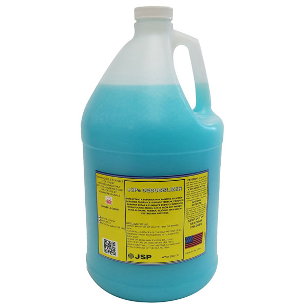 JSP Debubblizer Surfactant, Blue - 1 Gallon Bottle. Water soluble, alcohol-free. Produces perfect