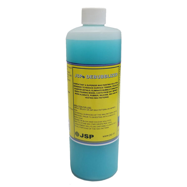 JSP Debubblizer Surfactant, Blue - 16 oz. Bottle. Water soluble, alcohol-free. Produces perfect