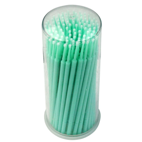 JSP Regular Tip Micro Applicator Brushes - 2.0 mm/Green. 4 x 100/Tube (400 Applicators Total)
