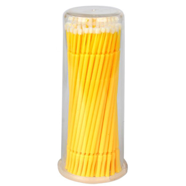 JSP Fine Tip Micro Applicator Brushes - 1.5 mm/Yellow. 4 x 100/Tube (400 Applicators Total). Each
