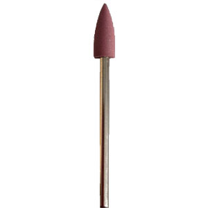JSP Mounted Acrylic Polisher Pointed - Fine, Pink 13mm(h) x 4.5mm(w) 12/Bx. Ideal for chairside