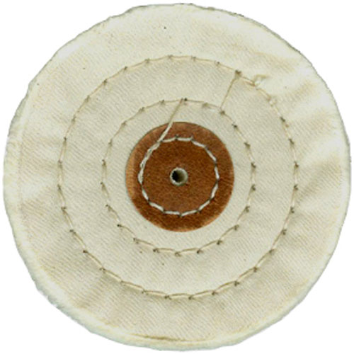 JSP Muslin Buffs with Leather Center, 4" x 40 ply