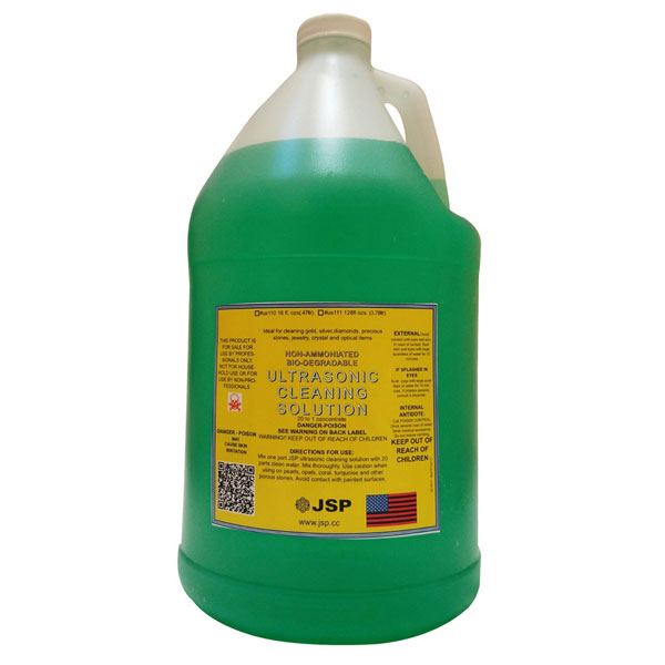 JSP Ultrasonic Cleaning Solution, Non-Ammoniated, 1 Gal. (128 oz) Bottle. 1:20 concentration