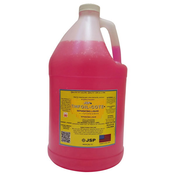 TinFoil-Cote Separating Liquid 128 oz Bottle. Provides clean, easy separation of dental acrylics