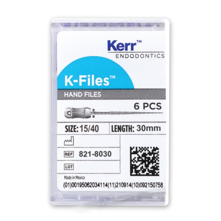 Kerr Endodontics KFiles 30mm 1540 Assorted 6/Box. Net32