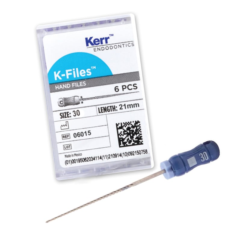 K-Files 21mm #30 6/Box. Stainless Steel