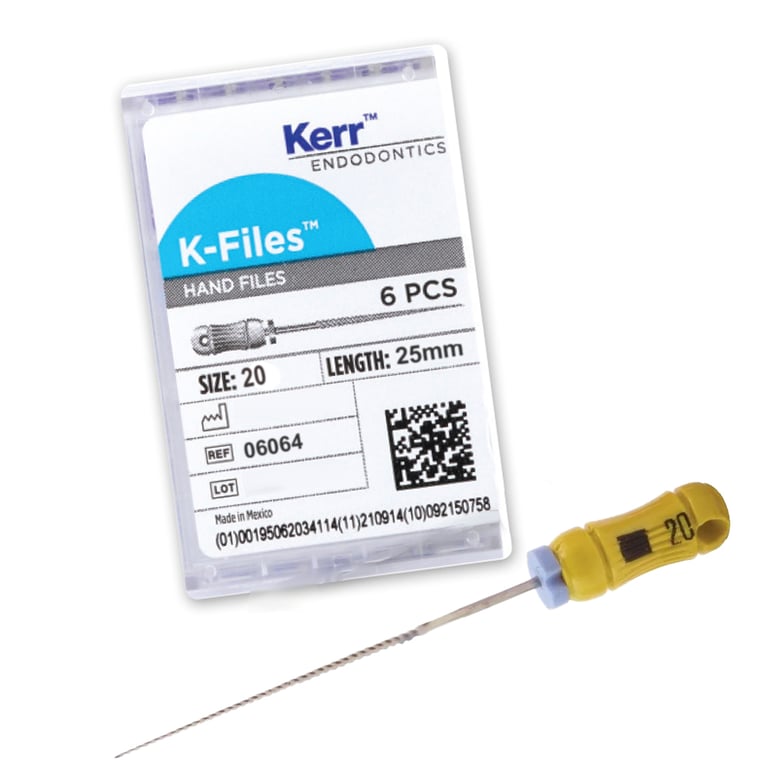 Kerr Endodontics K-Files 25mm #20 6/Box.