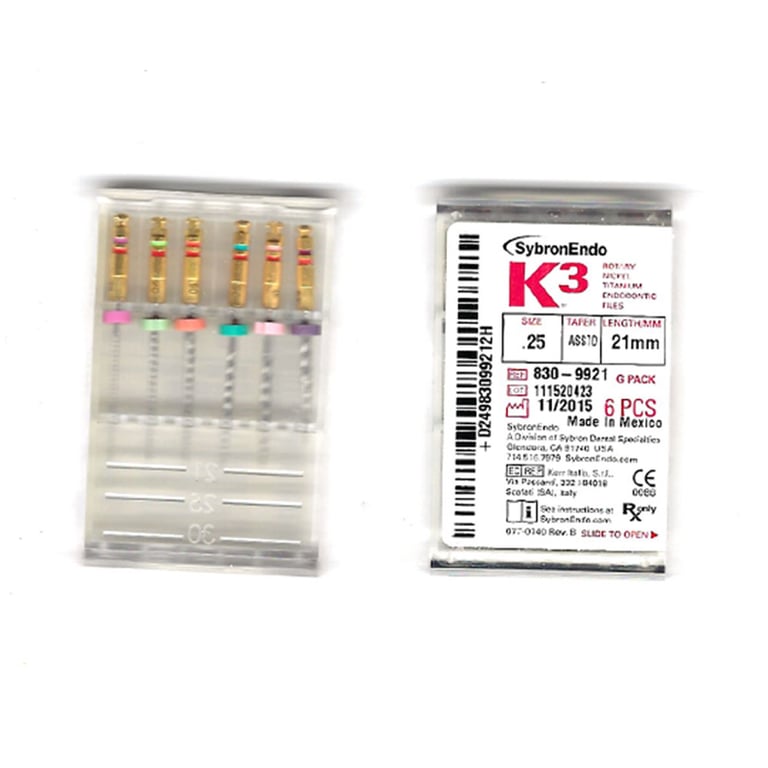 K3 Rotary Files K3 G-Pack 21 mm. Pack Contains: 1