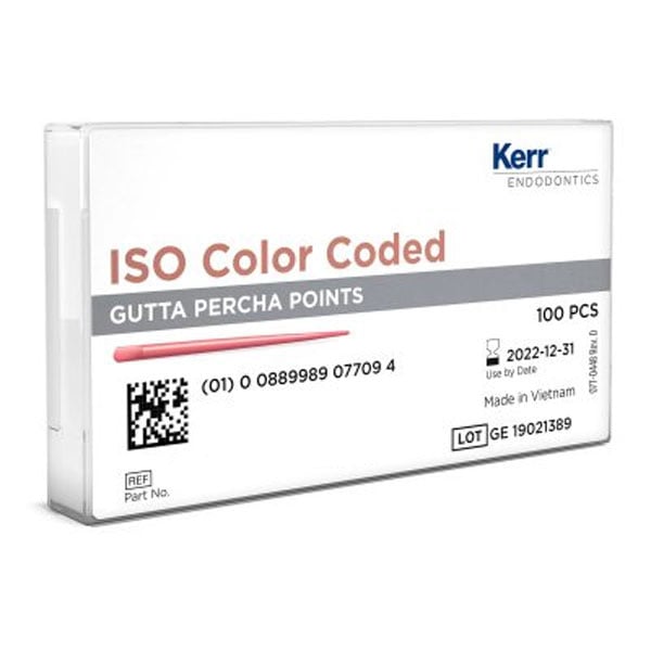 Tapered Gutta Percha #45, Standardized Size (ISO) Points. Box of 100 Points