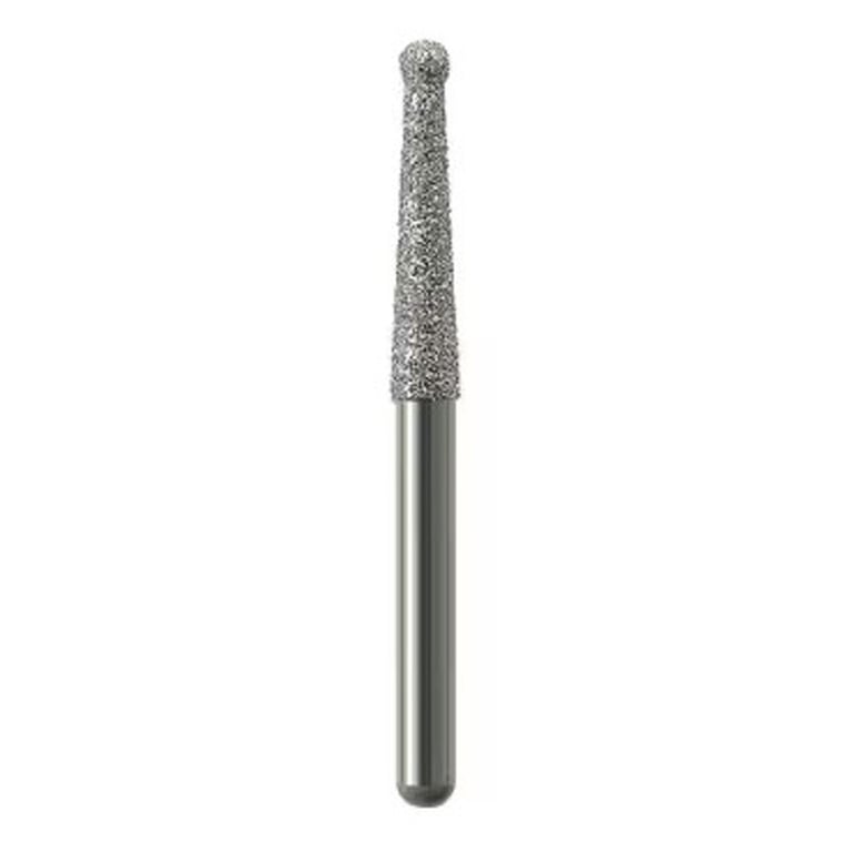 NTI FG #M802L-013 Round with Collar Diamond Bur, Medium Grit, 5/Pk. Head length: 10.0mm