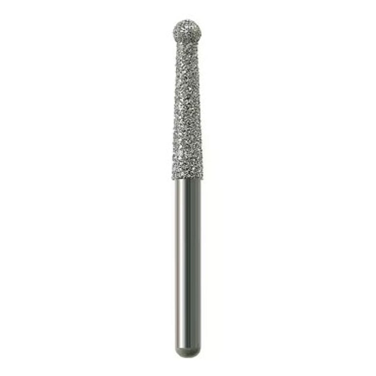 NTI FG #M802L-016 Round with Collar Diamond Bur, Medium Grit, 5/Pk. Head length: 10.0mm