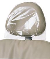 Pinnacle 9-1/2" x 14" Clear Plastic Headrest Covers, Box of 250