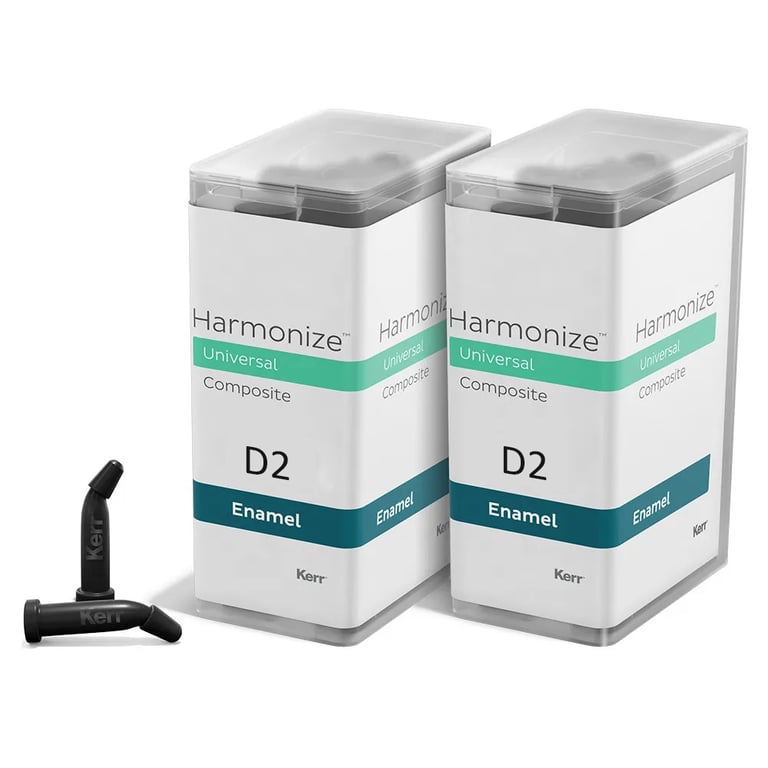 Harmonize Nanohybrid Universal Composite, Enamel D2, .25 g Unidose, 10/Pk. Light cure