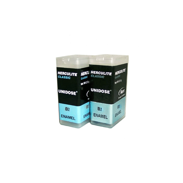Herculite Classic Unidose, Enamel B2 EXPORT PACKAGE microhybrid composite, .25 gram compules, 20/Pk