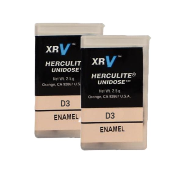 Herculite XRV Microhybrid Composite - Enamel D3 - 20 x .25 g Unidose Tips. Light-cured composite